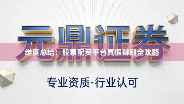 维度总结：股票配资平台真假辨别全攻略